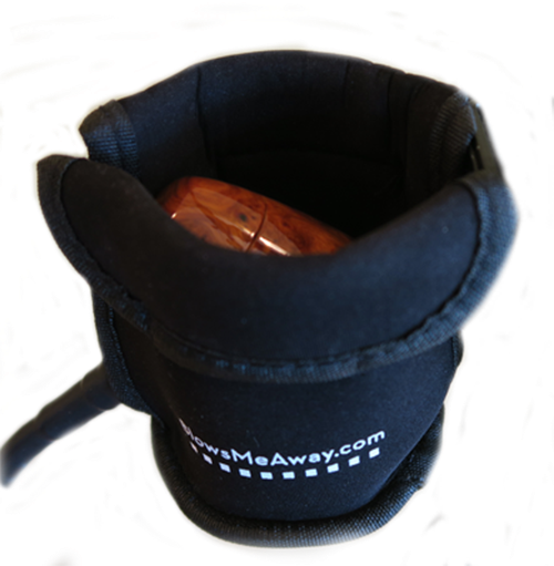 A bullet mic sitting down inside the BulletProofer